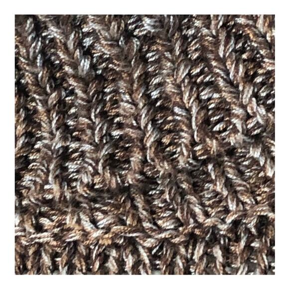 Corbin Collection 100% Silk Brown Blue Turtleneck Sweater Medium - Picture 11 of 16